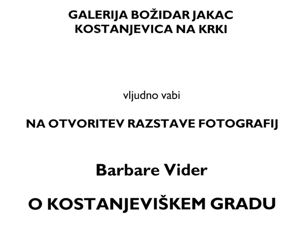 Barbara Vider - O kostanjeviškem gradu
