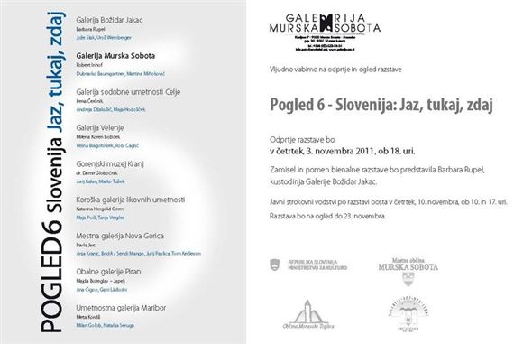 Bienalna razstava Pogled na likovno umetnost 6 Slovenija: Jaz, tukaj, zdaj
