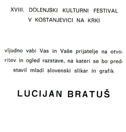 Lucijan Bratuš - Razstava litografij