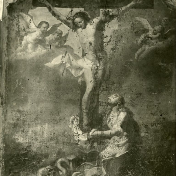 Odstiranja: Sternenovi posegi na sliki Križanja z Marijo Magdaleno iz Brunka pri Radečah