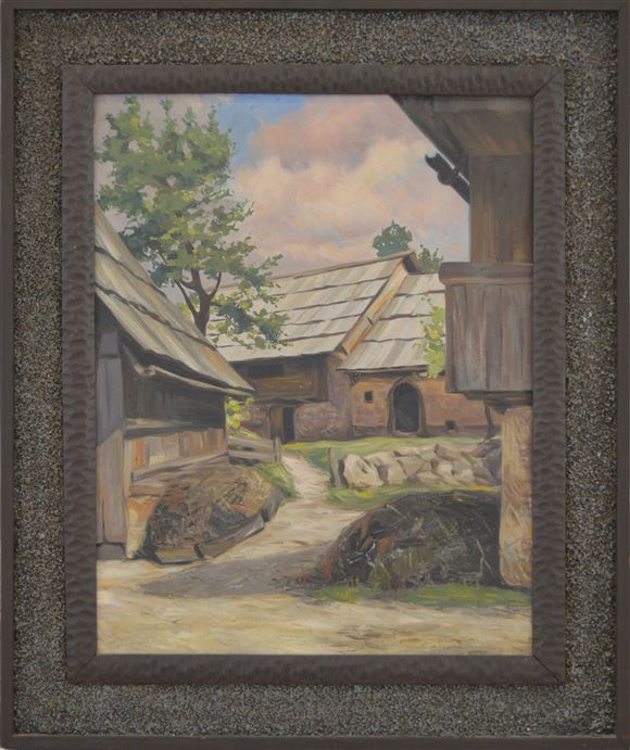 Valentin Hodnik - Dvorišče pri Ražnu, Stara Fužina