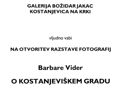 Barbara Vider - O kostanjeviškem gradu