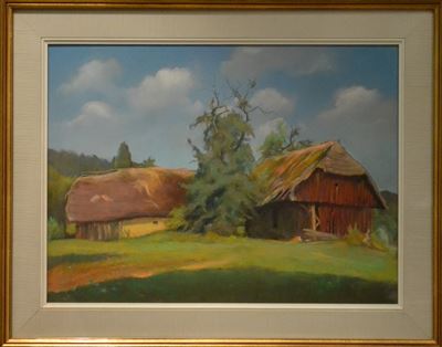 Božidar Jakac - Na Dolenjski vasi - Podvrh