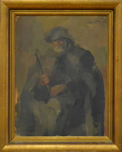 Lojze Perko - Brez naslova (starček s palico)