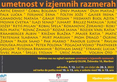 UMETNOST V IZJEMNIH RAZMERAH