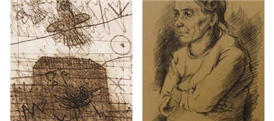 VLADIMIR MAKUC. Pregledna razstava grafik / NANDE VIDMAR. Risbe in grafike iz stalne zbirke Galerije Murska Sobota