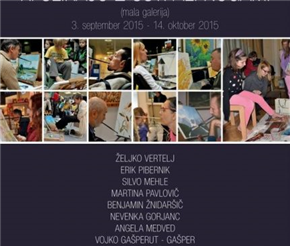 Razstava slik slikarjev, ki slikajo z usti ali nogami (mala galerija)